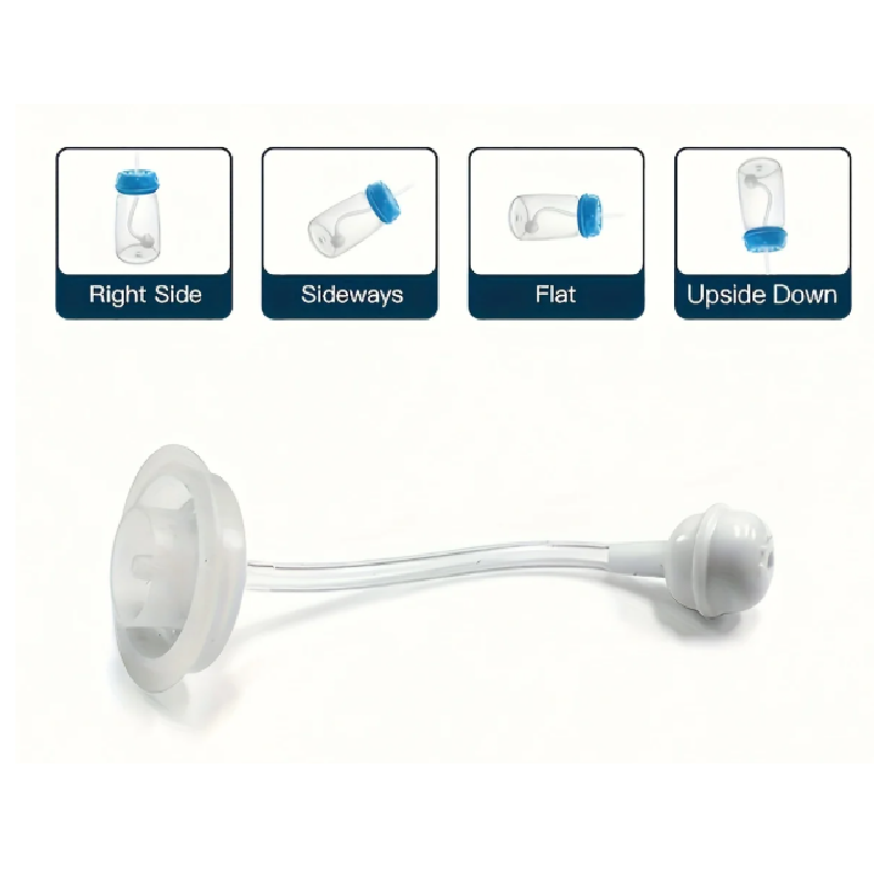 البيبرون الذاتي للرضع - تصميم 360° مضاد للغازات، سيليكون ناعم وآمن