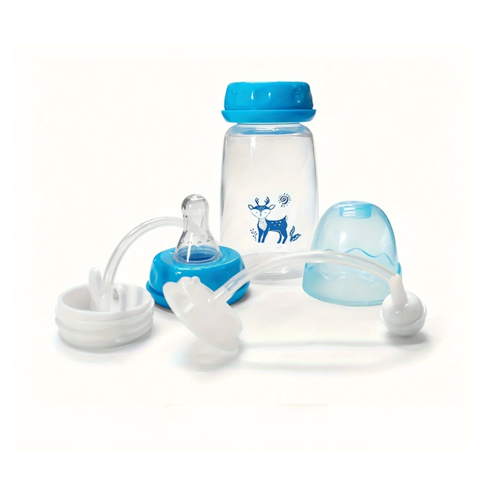 البيبرون الذاتي للرضع - تصميم 360° مضاد للغازات، سيليكون ناعم وآمن